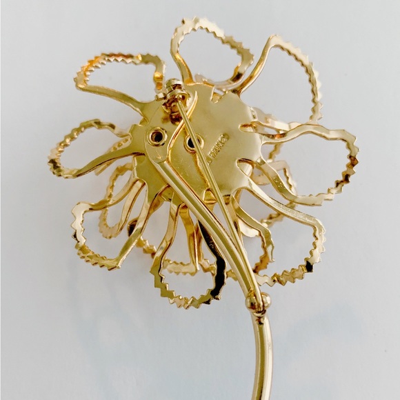 Vintage Signed Sarah Coventry Flower Brooch - Picture 4 of 6